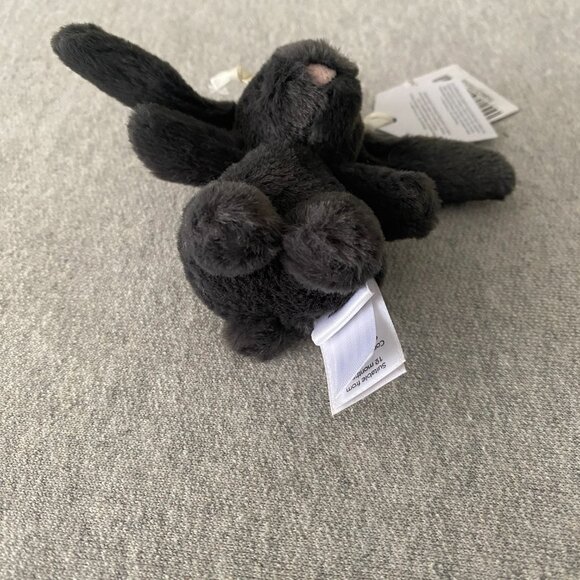 NWT Jellycat Bashful Inky Bunny Bag Charm 100% Authentic - Picture 5 of 14